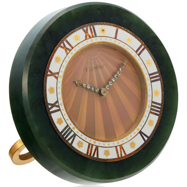 Cartier-Art-Deco-Nephrite-Diamond-and-Enamel-Desk-Clock