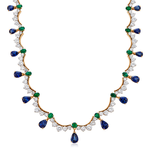 Oscar-Heyman-Brothers-Sapphire-Emerald-and-Diamond-Necklace