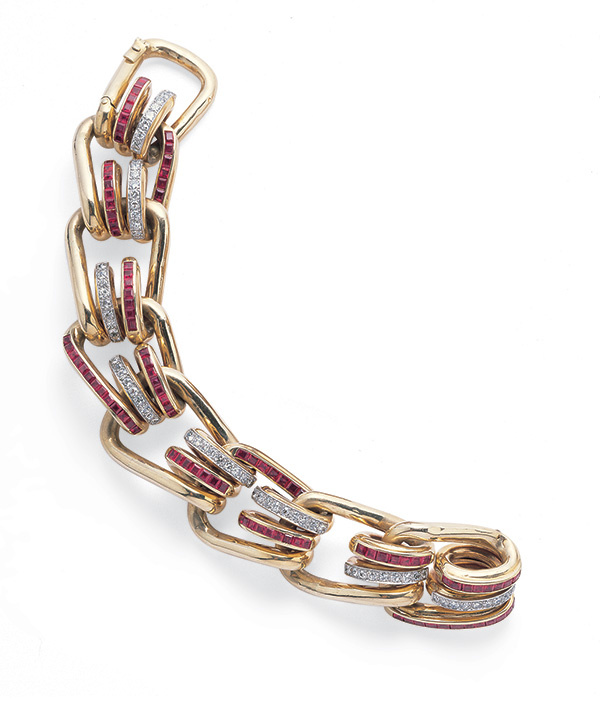 Seaman-Schepps-Mousetrap-Bracelet-Ruby-Diamond-1