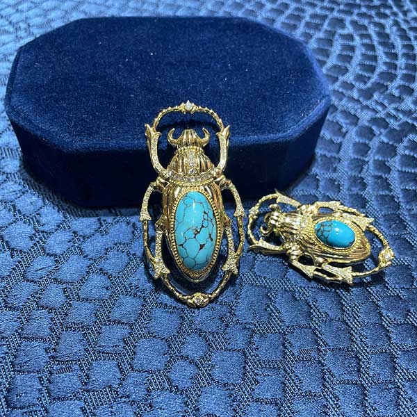 Parle-turquoise-brooches