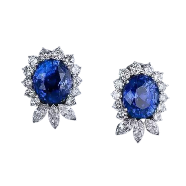 Diamond-and-sapphire-earclips