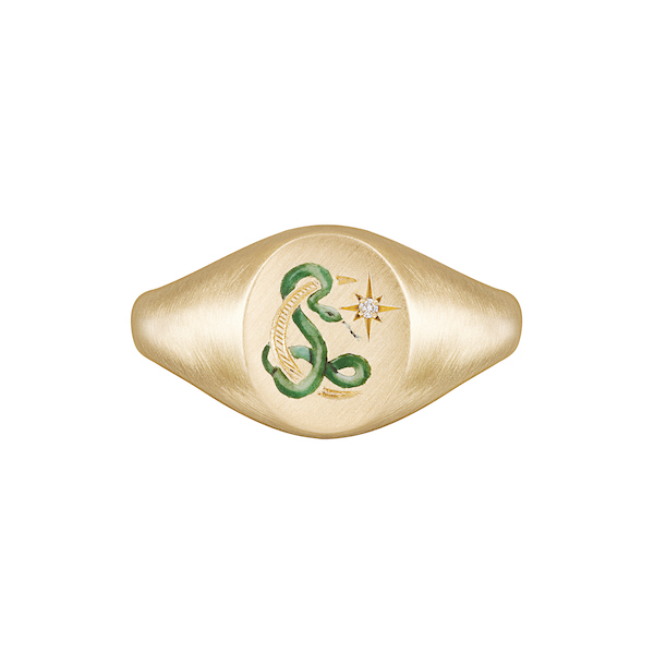 Cece-snake-signet-ring