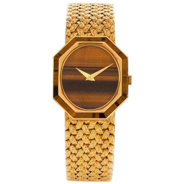 Piaget-vintage-1970s-Octagon-9342-ladies-watch-in-18k-yellow-gold-and-tigers-eye